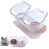 【PRÄMIE QUALITÄT MATERIAL】 Die katzenschüssel besteht aus umweltfreundlichem PC-Material und kann sicher verwendet werden. Der Ständer besteht aus ABS-Material, das bei Verwendung haltbarer und stabiler ist.