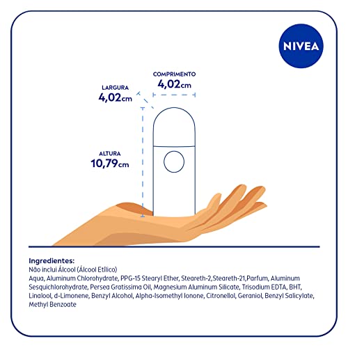 NIVEA Desodorante Antitranspirante Roll On Dry Comfort 50ml - Proteção prolongada de 72h, dupla prot