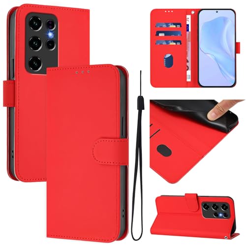 �X�}�z�P�[�X �Ή��@�� for Oukitel C2 �t���b�v�X�^���h�J�[�h�X���b�g [PU���U�[ + �V�F��] Red