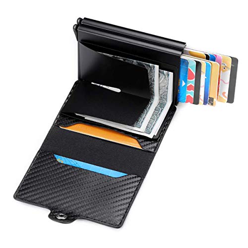 Card Holder, Men Credit Card Holder, Slim Card Case Front Pocket Anti-theft-RFID Auto Pop up Travel Thin Wallets for Men3