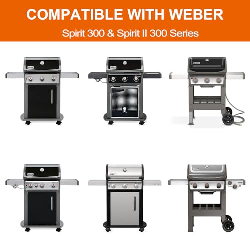 DELSbbq 6787 Full-Size Grill Griddle Insert for Weber Spirit 300 Spirit II 300 Series Gas Grills, Non-Stick Flat Top Griddle Replacement for Weber Spirit I & II E-310 E-320 S-310 S-320 Series
