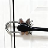 Portable Door Lock for Travel, Heavy Duty Security Lock for Outward Opening Doors, Adjustable Stainless Steel Safety Device for Hotel Room/Home/Apartmen