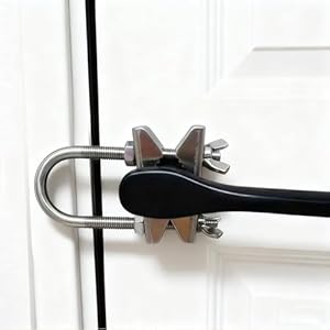 Portable Door Lock for Travel, Heavy Duty Security Lock for Outward Opening Doors, Adjustable Stainless Steel Safety Device for Hotel Room/Home/Apartmen