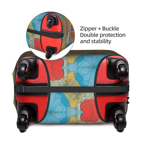Bright Color Tsa Approved Luggage Cover For 18-32 Inch Suitcases Scratch-Resistant Stretch Luggage Cover4