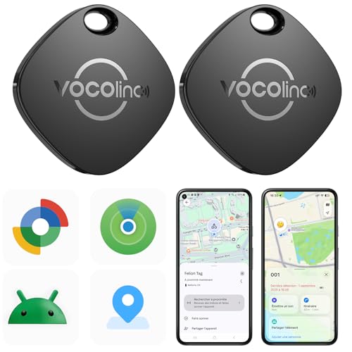 VOCOlinc Android Smart Tag Lot de 2 Double Système,...
