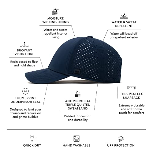 Image of melin A-Game Hydro, Performance Snapback Hats, Water-Resistant Baseball Caps for Men & Women, Golf, Running, or Workout Hat