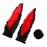 PENIKOKO ヘルメット装飾用バニー耳 尾 バイク 電動車 スクーター対応 取り付け簡単で落ちにくい プレミアム素材使用のぬいぐるみ風 帽アク