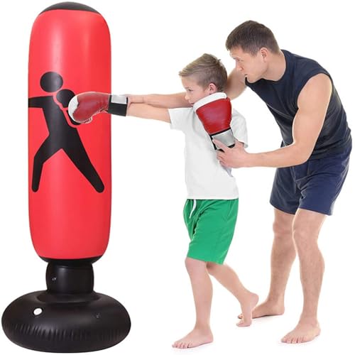 Punching Bag for Adult Kids,Kizcmvre Inflatable Freestanding Heavy Duty Boxing Bag,Women Men Training Equipment Exercise Boxing Standing Punching Bag (Red). by Kizcmvre - Image 8