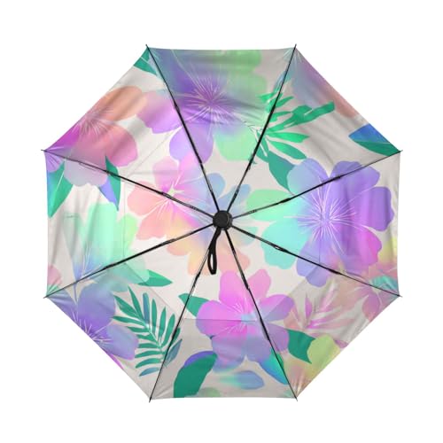SyXIOP Neon Alaskan Raspberry Summer Flower Windproof Travel Umbrella Automatic
