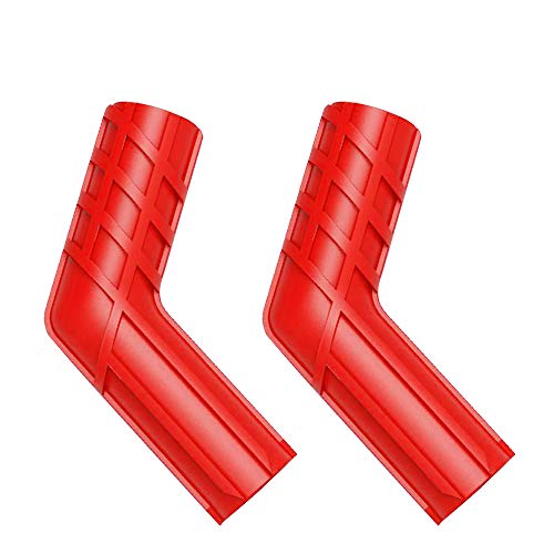 ROMASO Motorcycle Shift Lever Cover,Rubber Shift Sock,Flexible Rubber,Anti-Slip Stripes Design,Universal Red(Pack of 2)
