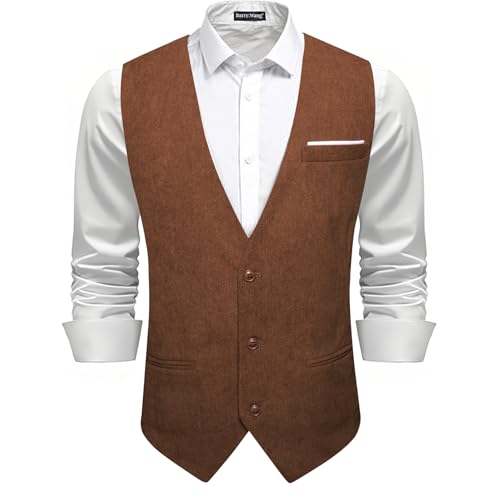 Gilet en velours côtelé pour homme Barry.Wang idéal soirée et mariage