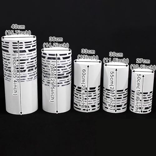 Socles cylindriques blancs pour réussir vos décorations d'événements - 7