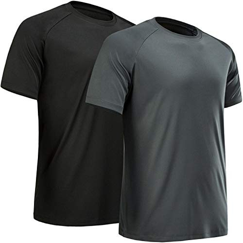 Workout Shirts for Men Short Sleeve Quick Dry Athletic Gym Active...