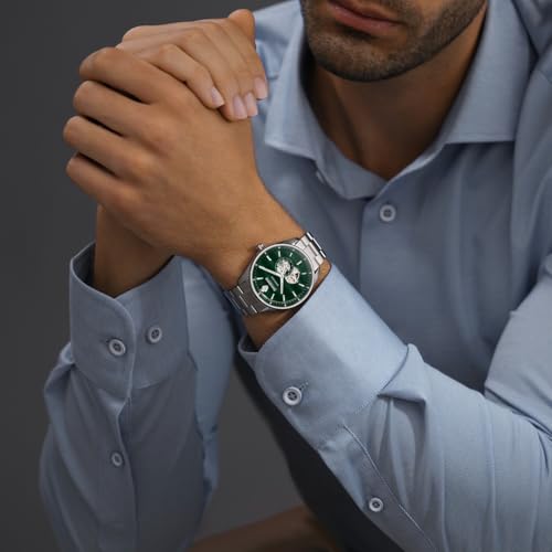 Image of SANDOZ Bachelin Premium Cotes de Geneve Green Dial Automatic Watch for Men - SZWGL0001108