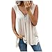 Caixunkun Damenmode Sexy ärmellose Weste mit V-Ausschnitt Solid Tops T-Shirt Tank Top Shirt Hemden 68 - White Large
