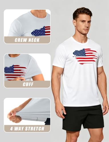 Image of APTRO Men's Workout Shirts Quick Dry Athletic Gym T-Shirts - Moisture Wicking Short Sleeve Performance Running Tees for Men
