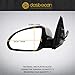 Dasbecan Left Driver Side Mirror Compatible With 2016 2017 2018 Kia Optima Rearview Mirror with Signal Light/Power Glass/Manual Folding/White Pearl Replace# KI1320200 87610-D5000 (5pin)