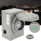 Afurkuot 30 Amp Generator Power Inlet Box with Pre-Drilled Holes, NEMA L14-30P Generator Power Inlet Box for 4 Prong Generator Cord, ETL Listed 125/250V, Waterproof for Outdoor Use