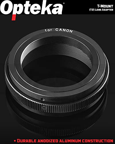 Opteka (T2) T-Mount Adapter Compatible With Canon Fd Mount Slr Cameras: T60 T90 T70 T50 Al-1 Ae-1 Program New F-1 Av-1 A-1 At-1 F-1N Ae-1 Tx Tlb Ef Ftv-N F-1 Ftb #TOP2