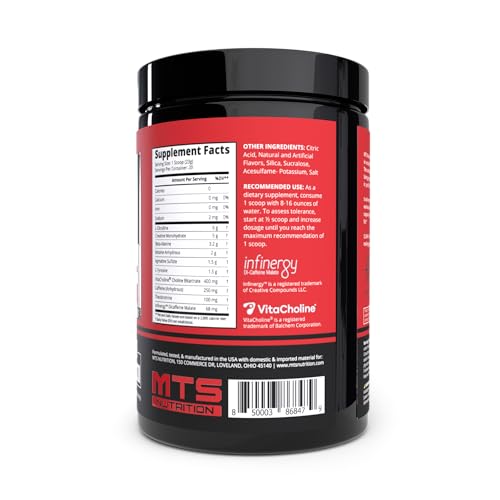 Image of MTS Nutrition Clash Pre Workout Powder Grape Splash - Pre Workout Energy with Creatine + 250mg Caffeine and Beta-Alanine Performance Blend - Powered with VitaCholine - 20-40 Servings