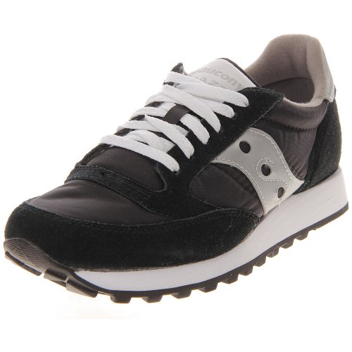 Saucony Originals Women's Jazz Original Classic Retro Sneaker,Black/Silver,8 M