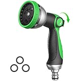 【10 SPRÜHMUSTER】Jedes Sprühmuster ist deutlich auf dem Kopf der Wasserspritze Garten. Der Sprühmodus kann einfach eingestellt werden und mehr als 90% Wasser einsparen.