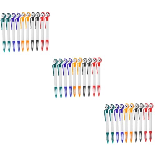 Stylo de football tournant Uonlytech lot de 30 pièces stylos à bille PP pour fête et école