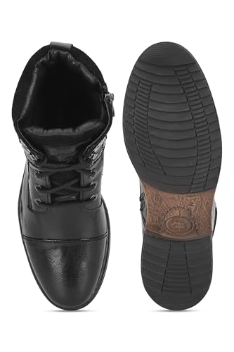 Image of Allen Cooper Genuine Leather Crumbled Comfortable Boots For Men