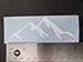 Mountain Decal 4 Pack: Explore, Mountains are Calling, Simple and Detailed Mountain Silhouette (Mountain White, Small ~3.5)