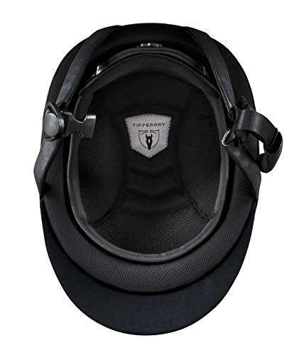 Tipperary Equestrian Horse Riding Helmet - Royal Wide Brim - English Style Protective Horseback Riding Apparel - Safety Helmet With Cooling Ventilation - Matte Black - Matte Black - Matte Black - L #TOP5