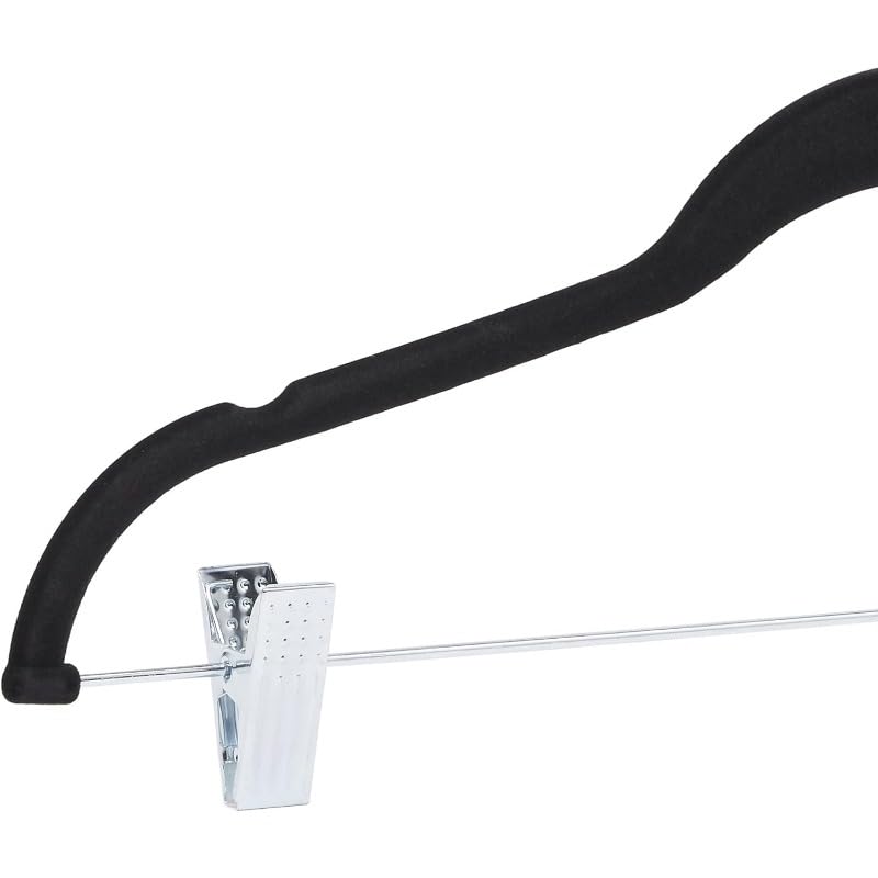 Perchas de Terciopelo Antideslizantes for Faldas con Pinzas (Paquete de 50)
