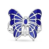 Exotic Graceful Butterfly Reconstructed Lapis-Lazuli Inlay .925 Sterling Silver Ring (8)