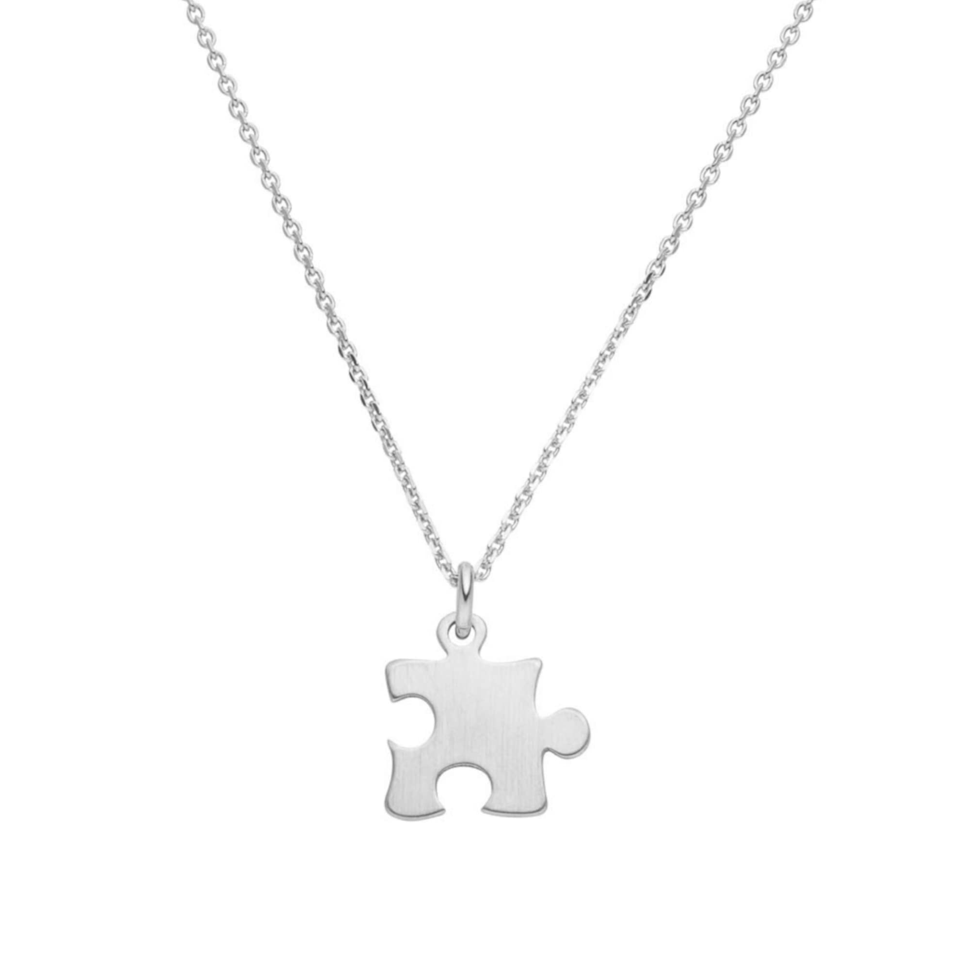Halskette Puzzleteil 925 Silber Geschenk Schwester Mutter Tochter BFF