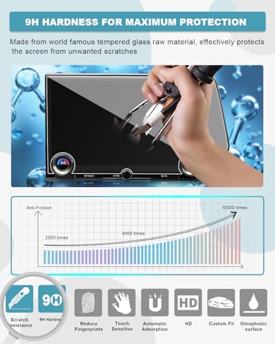 Image of CDEFG for 2025 2026 Lexus GX 550 Screen Protector 14-Inch Tempered Glass for 2024-2026 Lexus GX550 (Premium /Luxury /Overtrail) Accessories Screen Cover HD Anti Fingerprints 9H Hardness