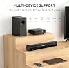 Barra de sonido con subwoofer Bluetooth para TV, sistema de sonido para cine en casa, bocinas para TV con subwoofer, HDMI(ARC) OPT COAX AUX USB 2.1ch audio para TV/PC/proyector, 3 modos de graves y agudos, control remoto, negro 4