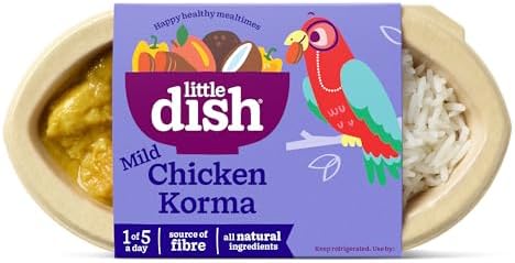 Little Dish Protein Packed Mild Chicken Korma | Low in Salt And Made With 100% Natural Ingredients | Contains No Additives Or Preservatives | 1 Of 5 A Day | Ages 1 - 5