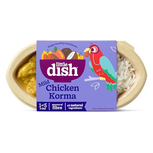 Little Dish Protein Packed Mild Chicken Korma | Low in Salt And Made With 100% Natural Ingredients | Contains No Additives Or Preservatives | 1 Of 5 A Day | Ages 1 - 5