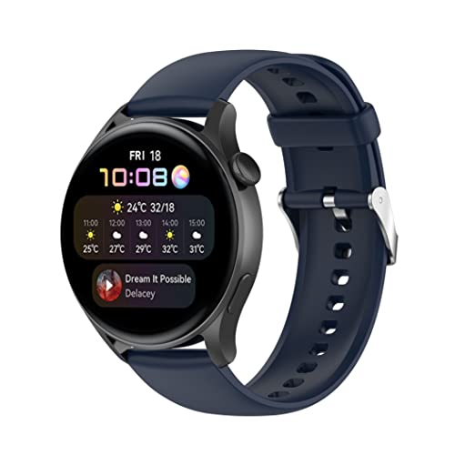Comtax �K�� For Huawei watch3/ Huawei watch3 pro/ watch GT2 pro/ watch GT 2e ���o�[�x���g �V���R�� �h�����v�ւ��x�� �S���r���v�o���h (�_�b�N�u���[)