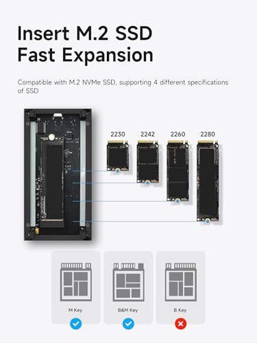 Cajas externa M.2 NVMe SSD Hagibis 80Gbps aluminio y cobre miniatura 6