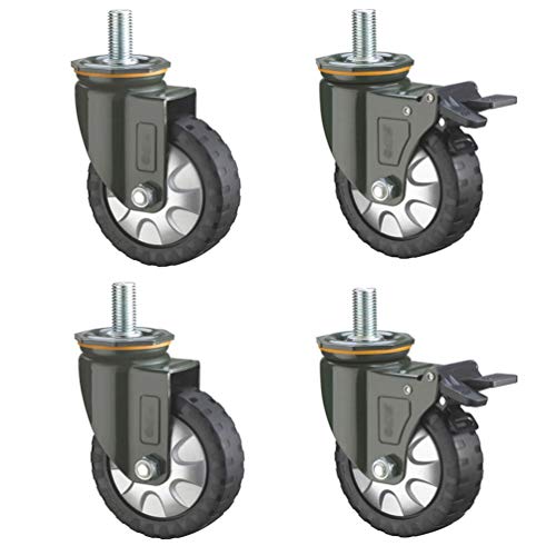 Roulettes pivotantes robustes M16 et M20 avec freins pour chariot industriel de 1000 kg