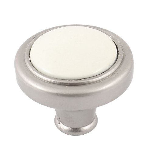 Aexit White Gray Nuts Screw Mounted Cupboard Drawer 3cm Dia Pull Handle Nuts Knob Handle