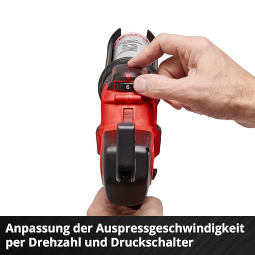 Einhell Akku-Kartuschenpistole TE-SG 18/10 Li-Solo Power X-Change (18 V, für 310 ml-Kartuschen, bis zu 2.000 N, einstellbare Drehzahl, ohne Akku)