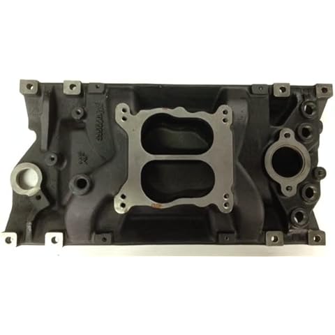 Cast Iron Marine Intake Manifold for Mercruiser, Volvo Penta, Indmar engines years 1997-2015. 5.0L, 5.7L. 4BBL Vortec 8 Bolt. Replaces 8M0061387. Cover