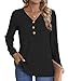 HOTGIFT Womens Sweaters Black Long Sleeve Shirts Casual Fall Winter Fashion Tunics Tops Loungewear Clothes 2025 XX-Large