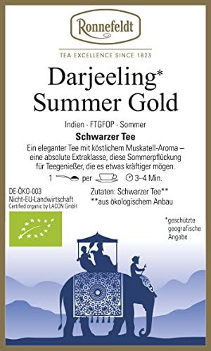 Ronnefeldt - Darjeeling Summer Gold - Bio - czarna herbata z Darjeeling - 100 g, ilość: 6 sztuk