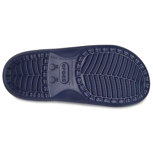 Crocs Sandália Baya Slide unissex para adultos, Azul marino, 43