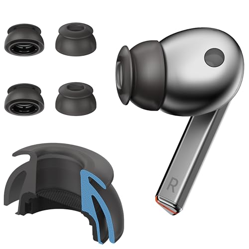 Premium Multi-Flange Eartips for Galaxy Buds3 Pro (Black, Small) – Always Fits, Never Slips