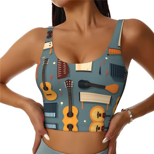 Gilet de sport femme imprimé piano pour yoga et fitness HYTTER