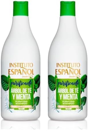 Instituto Español Champú Árbol de Té + Menta 750 ml (Paquete de 2)