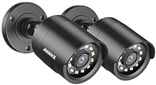 ANNKE 1080p HD Wired Home Security Camera, 2-pack CCTV Bullet Camera for Surveillance System, 100 ft Night Vision, 3.6mm Lens, Outdoor Indoor Use